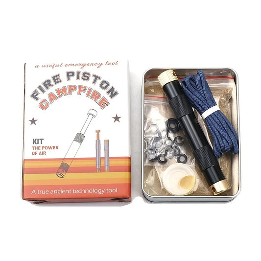 PSKOOK Metal Fire Piston Educational Campers/Survival/Preppers Scientific Lesson