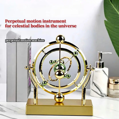 Celestial Orbit Pendulum Perpetual Motion Machine, Kinetic Art Desk Decor, Astronomy Model Creative Home Rotary Decoration Desk