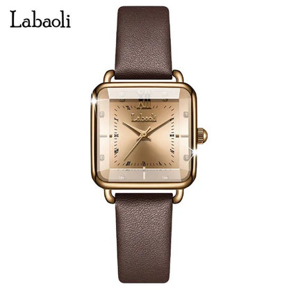 Women Watches Fashion Green Square Leather Quartz Watch High-Quality Luxury Waterproof Ladies Wristwatch Girlfriend Gift