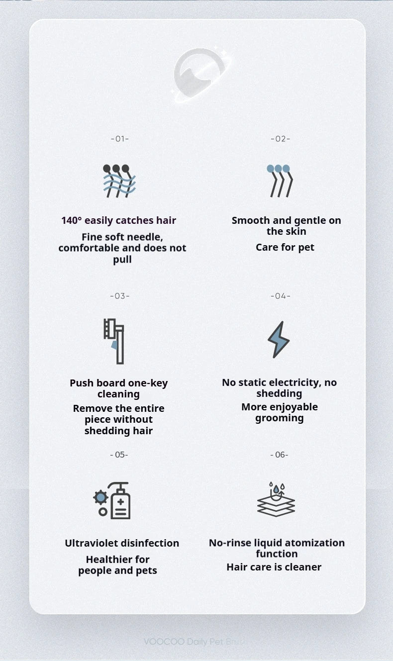 3in1 Cat Hair Brush Brush Pet Hair Remover steam Brush for Dogs Steamy Pet Brushs Anti-Static for Effective Hairs Removal Furry