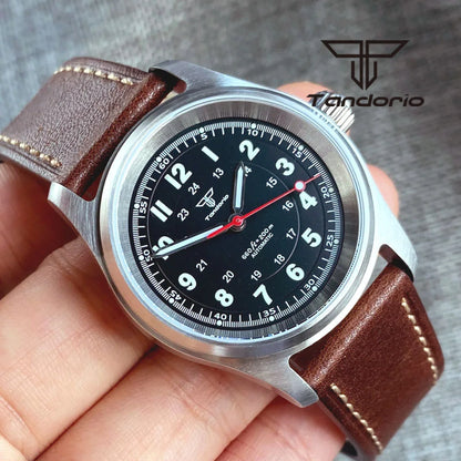 Tandorio 36mm Fashion 20BAR Automatic Dive Pilot Watch for Men Ladies NH35/PT5000/Miyota8215 Movt Sapphire Wristwatch Green Lume