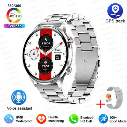 2026 AMOLED HD Smartwatch – GPS, Bluetooth Call, IP68 for Android & iOS