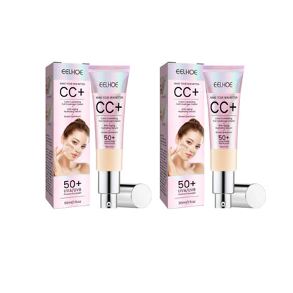 Natural Foundation Cc Cream Waterproof Brighten Moisturizing Foundation Concealer Oil-Control Sunscreen Spf 50 Makeup Cosmetics