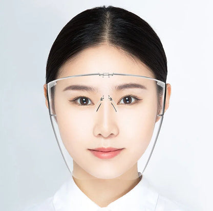 Transparent Facial Protector Super Protective Face Shield for Work Weed Whacking Anti-Fog Full Face Mask for Kitchen Oil Proof