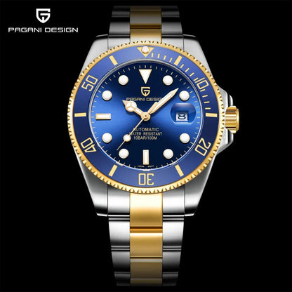 PAGANI DESIGN Top Brand Men's Mechanical Watch Japanese Movement 100m Waterproof Sapphire Glass Men's Automatic Watch