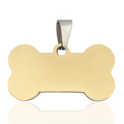Personalized Dog Tag Necklace Custom Stainless Steel Name Engraved Identity Tag For Dog Collar Anti Loss Pet Nameplate Pendant