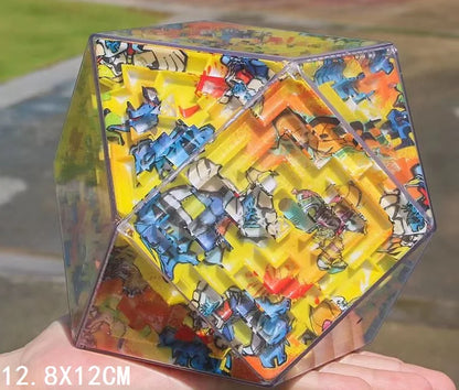 Mini Burn Brain Color 3D Puzzle Cube Maze Box Bead Magic Game intelligent Educational Pocket Fingertip Toy Gift for Kid Adult