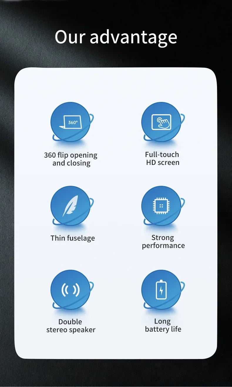 11.6-Inch 2-in-1 Touchscreen Laptop - Intel Windows 11 Pro 8GB DDR4 RAM SSD Portable Study Computer