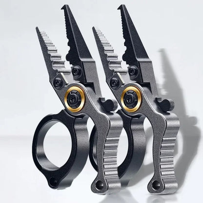 MuqiNush Fishing Tool Stainless Steel Wire Cutter Tong Hook Remover Braided Scissor Knife Forked Ring Openers Outdoor Multitool