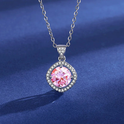 100% Real D Color 1 Carat Moissanite Pendant Necklace GRA Certificate for Women Wedding Bridal S925 Sterling Silver Fine Jewelry