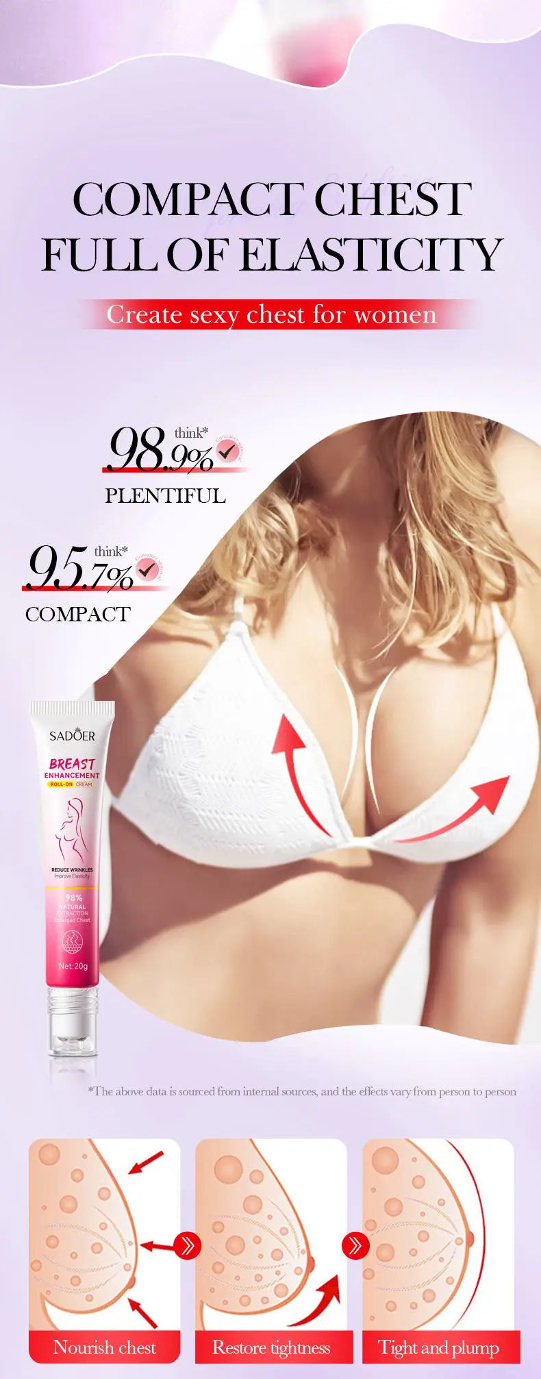 Natural Breast Enlargement Cream Chest Lift Firm Enhancer Care Oil Butt Breast Plump Growth Massage Boobs Bigger Sexy Body Care