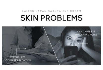 LAIKOU Sakura Eye Cream Anti Dark Circles Remove eye Bags Moisturizing Anti-aging Beauty Health Eyes Skin Care Cosmetics