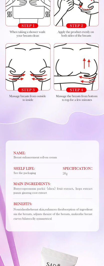 Natural Breast Enlargement Cream Chest Lift Firm Enhancer Care Oil Butt Breast Plump Growth Massage Boobs Bigger Sexy Body Care