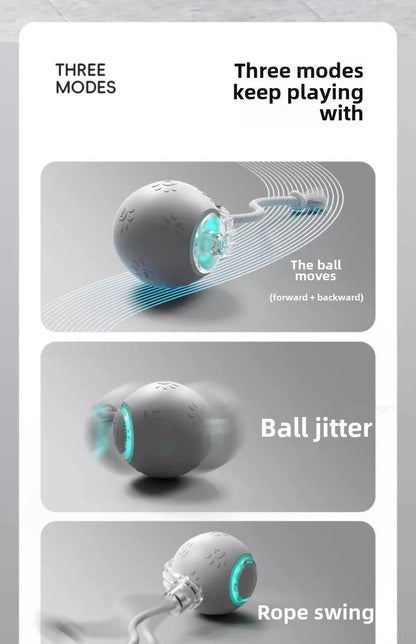 Xiaomi POPO Smart Automatic Cat Teasing Ball Indoor Pet Interactive Rolling Ball Electric Pet Ball Toy Simulated Tail For Cats