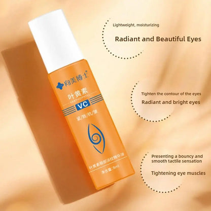 8ML VC Lutein Eye Essence Oil Eye Roller Ball Removes Dark Circles Dullness Eraser Eye Bag Fade Fine Line Nourishing Eye Care