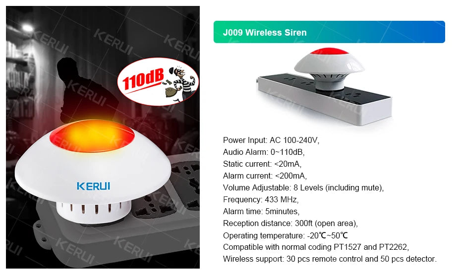 KERUI W202 Home Security Alarms WIFI GSM Alarm System Kit Tuya Smart Remote Control with Motion Detector Door Sensor for House