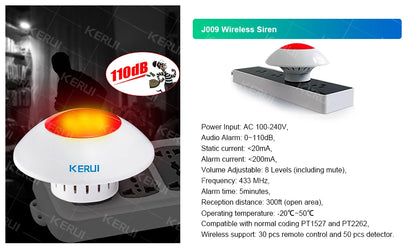 KERUI W202 Home Security Alarms WIFI GSM Alarm System Kit Tuya Smart Remote Control with Motion Detector Door Sensor for House