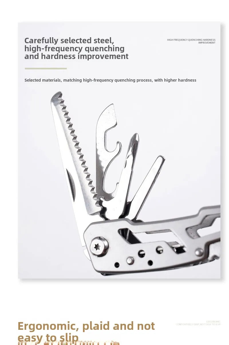 Folding Multi-tool Pocket Knife Pliers Mini Portable Fold Outdoor Hunting Survival Rescue Tactical Multipurpose Repair Tool