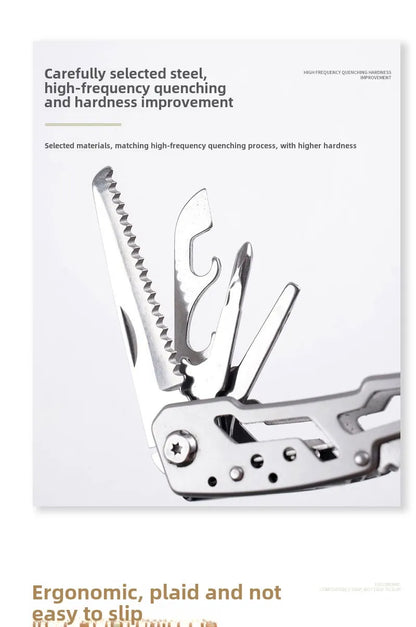 Folding Multi-tool Pocket Knife Pliers Mini Portable Fold Outdoor Hunting Survival Rescue Tactical Multipurpose Repair Tool