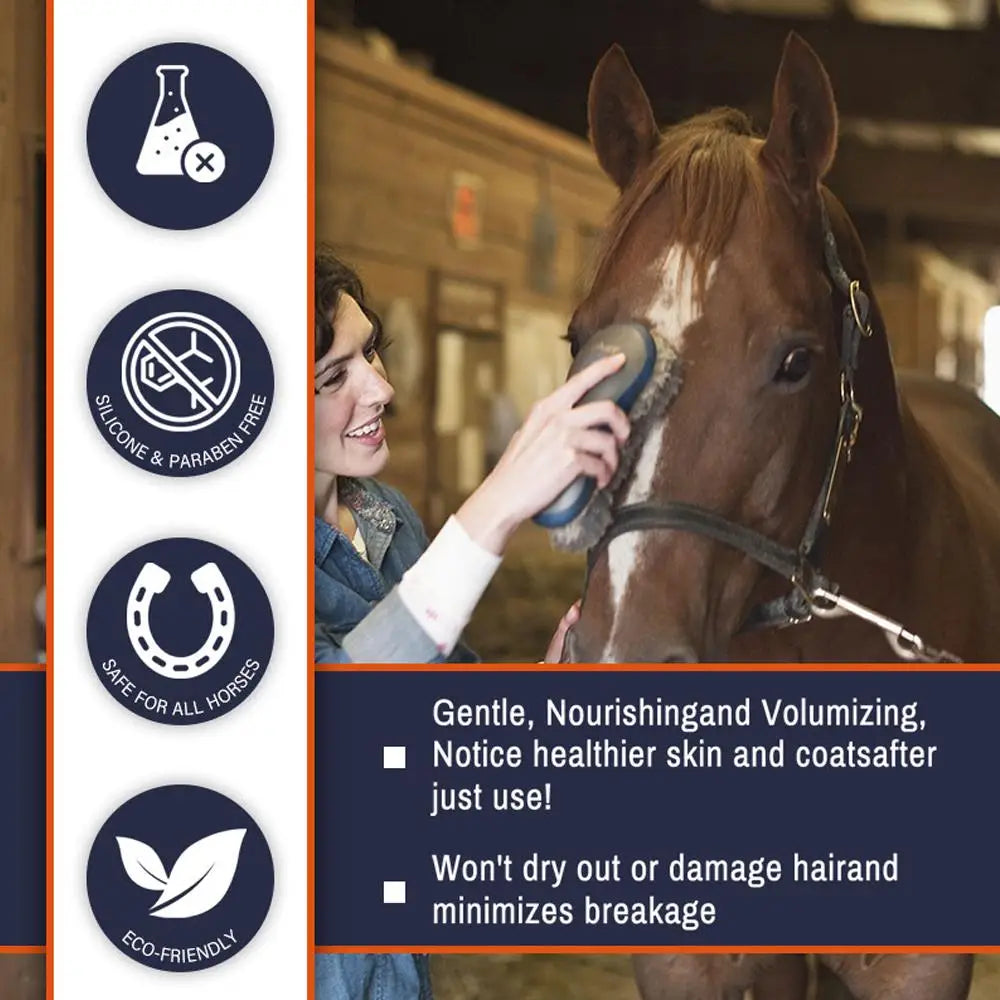 Mane And Tail Shampoo 500ml Deep Nourishing Mane And Horse Cleanser Conditioner Supplies Shower Detangler Gel Grooming Coat W8K3