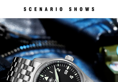 ADDIESDIVE Watches For Men Luxury Business Leisure Automatic Mechanical Men's Watch Fluorescent Waterproof NH35A 316L Stainless