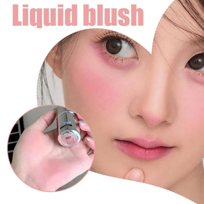 Liquid Powder Blusher, High Gloss, Three In One, Shrink And Expand Color, Natural Nude Color, Pseudo Plain Blush