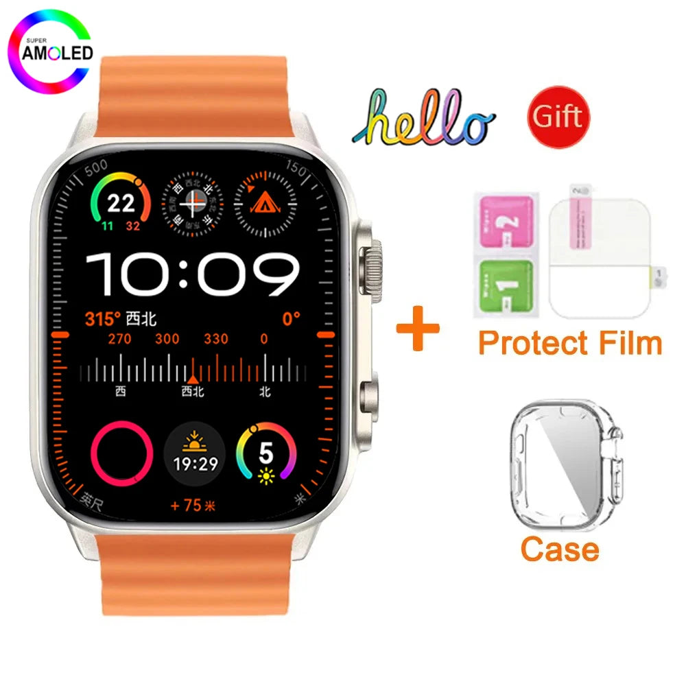 2025 Hello Watch 3 Plus Ultra Upgrade SmartWatch Original 49mm AMOLED 4G ROM NFC GPT Compass Photo Album Local Music Men Watch