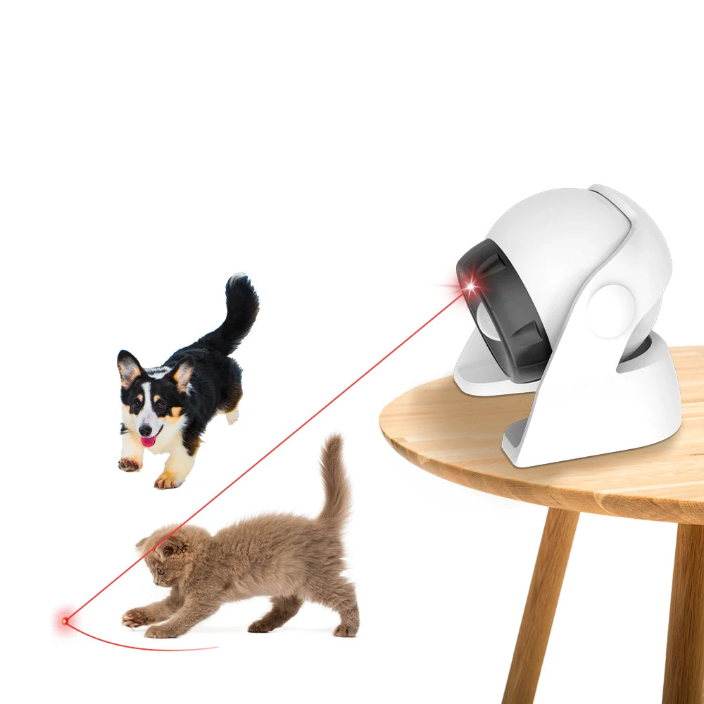 Cat Laser Toys Motion Acticated Responsive Interactions, Mix Fast & Slow Laser Game Multi-Angle Adjustable Rechargeable Pet Toys