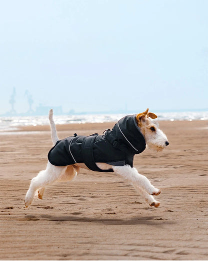 2025 New Pet Keeping Warm Clothes for Autumn Winter High Necked Dog Stormcoat With Reflective Tape Waterproof Dog Down Jacket