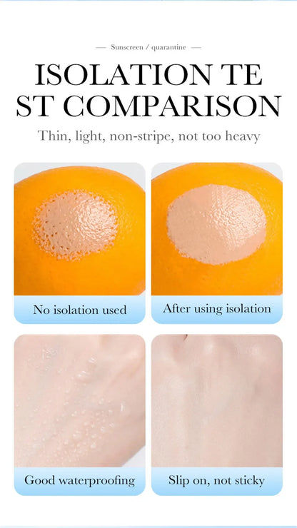 SPF50+ Makeup Primer Moisturizing Isolation Cream Invisible Pores Facial Base Brighten Correcting Skin Tone Refreshing Cosmetics