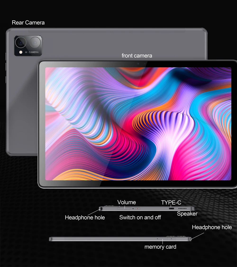 2025 Google 5G Pad 10.1" Tablet - 2K HD Display Octa Core 8GB RAM 512GB ROM Dual SIM WiFi Android 8000mAh