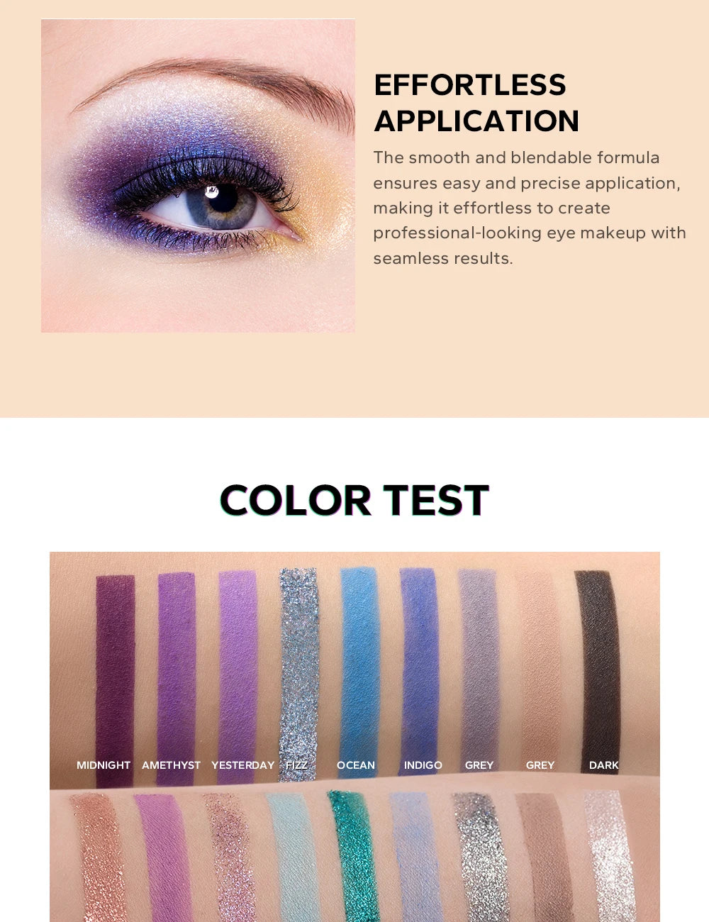 45 Color Eyeshadow Palette, Neon Glitter Matte Eyeshadow Natural Nude,Highly Pigmented Nude Warm Color Tone,Colorful Makeup