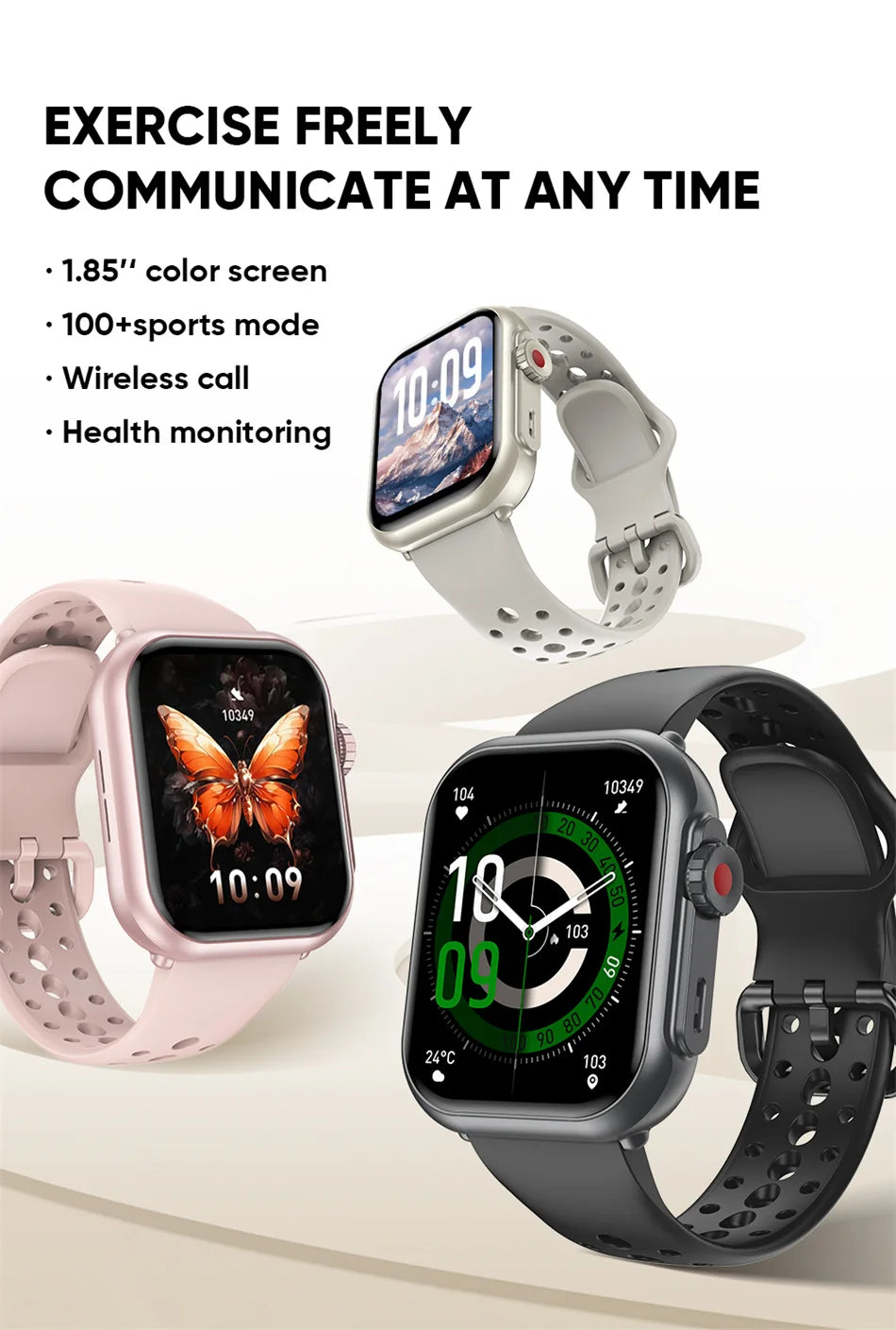 For Apple Watch Ultra 2 1000 mAh Smart Watch Men Women 1.85-inch HD Full Touch Screen IP68 Waterproof Bluetooth Call Smartwatch