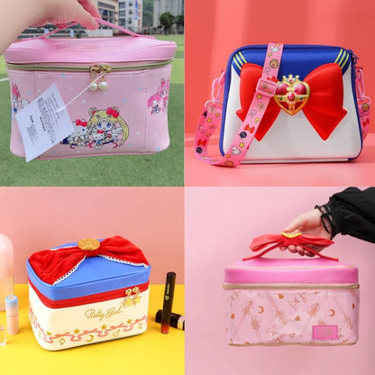 Sailor Moon Large Handheld Capacity Makeup Bag Storage Bag Travel Portable Waterproof Toiletry Bag Messenger Bag Shoulder Bag