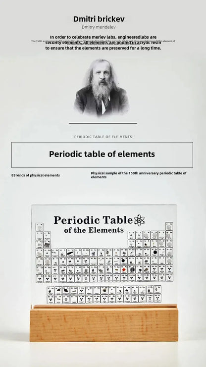 Elements Period Table Embedded Samples Graduation Gifts Exhibition Acrylic Desktop Ornaments Small Decorative Pieces