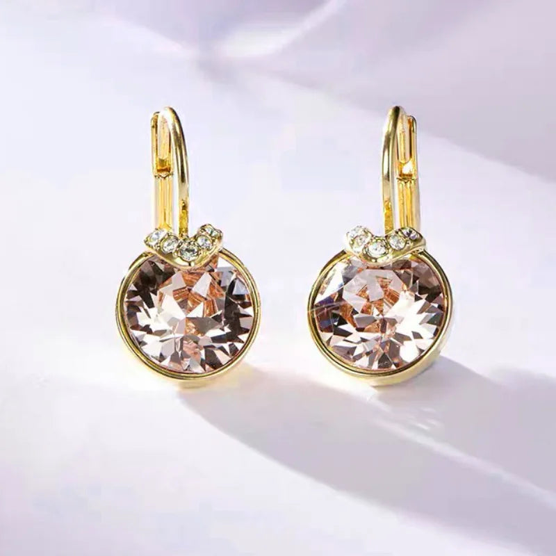 Fashion Small Bella Boucle D'oreille Femme made with Crystal from Austria for Women Wedding Party Jewelery Accessory Bijoux Gift