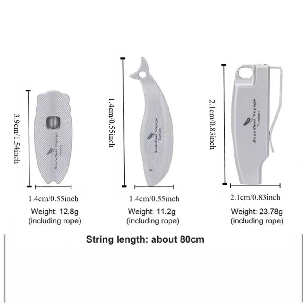 Titanium Survival Whistle Anti-Corrosion Compact Emergency Exploring Accessories Rust-Proof Emergency Exploring Accessories