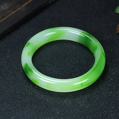 Multicolor Imitate Jade Bangle Charm Jewellery Fashion Accessories Hand-Carved Lucky Amulet Gifts for Women Her Men