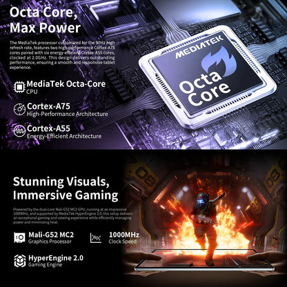 Teclast T60 Plus 12" Tablet 90Hz 2K Display Android 14 Max 16GB RAM 128GB ROM MTK G88 Octa-Core 8000mAh Widevine L1 4G LTE GPS