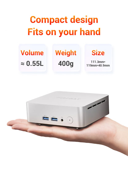FIREBAT R2 Mini PC AMD Ryzen 5 3500U (Beats N150/N97)  16GB RAM 512GB SSD Desktop Mini Computers WIFI5 BT5.2 Dual 4k Display