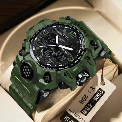 Hot shopping Teenage Men's Junior High School Student Fashion Trend Black Technology Sports Glow Men's Electronic Watch