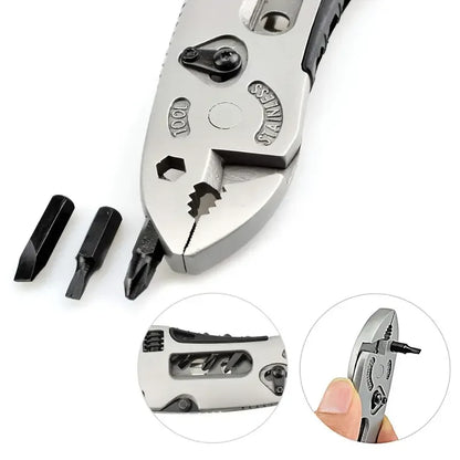9 in 1 Multitool Keychain Plier - Accessories for Handyman,Adjustable Wrench,Screwdriver,Pliers,Knife,and More Compact,Portable