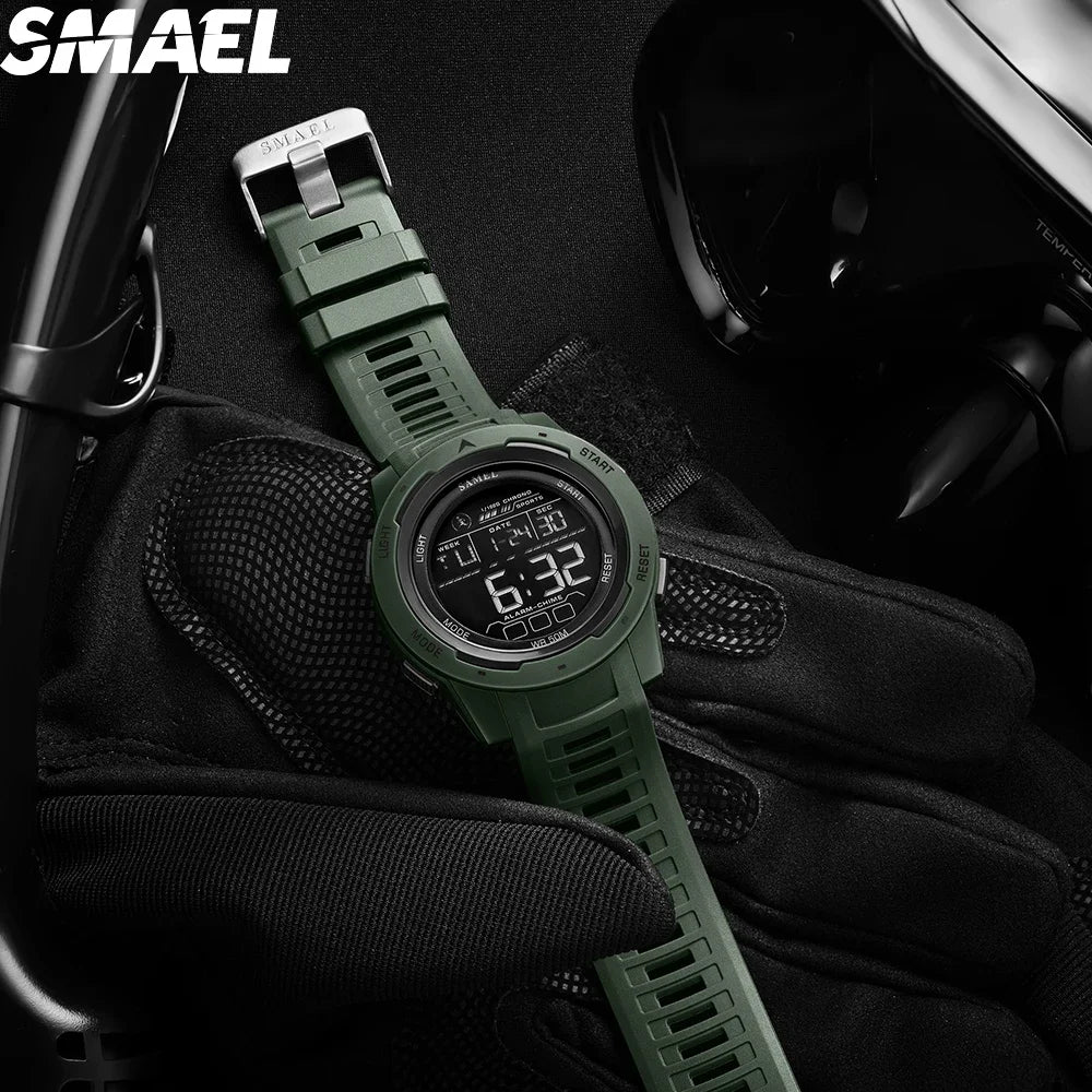 SMAEL 8105  Watch for Men Digital Watches Sports LED Wristwatches Men's 50m Waterproof Watch Digital Light Stopwatch