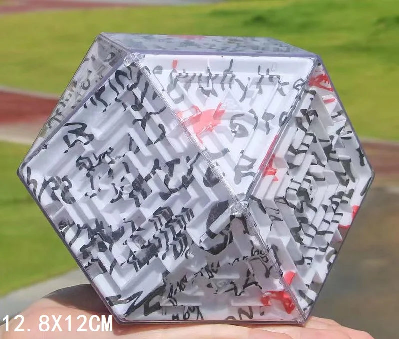 Mini Burn Brain Color 3D Puzzle Cube Maze Box Bead Magic Game intelligent Educational Pocket Fingertip Toy Gift for Kid Adult