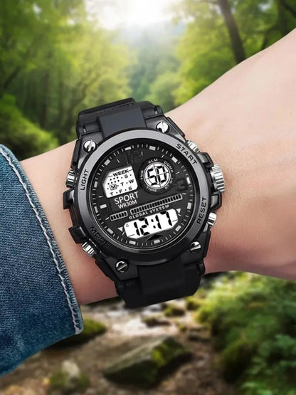 Trendy men's multifunctional sports student electronic watch is the best choice for gift giving