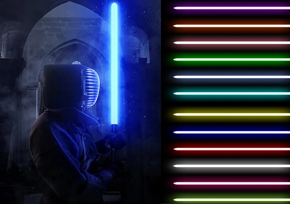 RGB Metal Lightsaber Dueling Smooth Swing Laser Sword Sabre De Luz 16 Color Changing 16 Sounds FOC Rave Flashing Toy