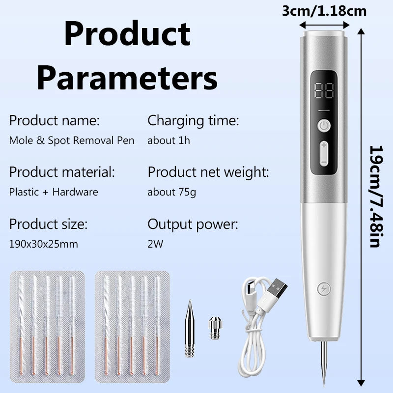 Laser Plasma Pen Mole Wart Skin Tag Remover Black Dots Freckle Dark Spot Wart Eliminator Papilloma Nevus Remover Plasma Pen
