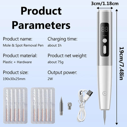 Laser Plasma Pen Mole Wart Skin Tag Remover Black Dots Freckle Dark Spot Wart Eliminator Papilloma Nevus Remover Plasma Pen