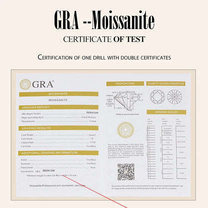 BAMOER 4 Prongs Moissanite Earrings for Women Solid 925 Sterling Silver 2CT VVS1 Lab Diamond Sparkling Classic Wedding Jewelry