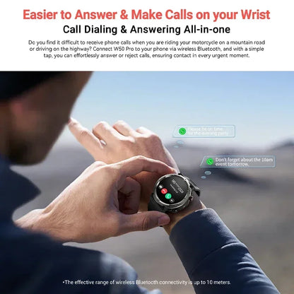 [World Premiere] Blackview W50 Pro Smartwatch 1.45" HD Display Flashlight Bluetooth Phone Call 960mAh Rugged Smartwatch